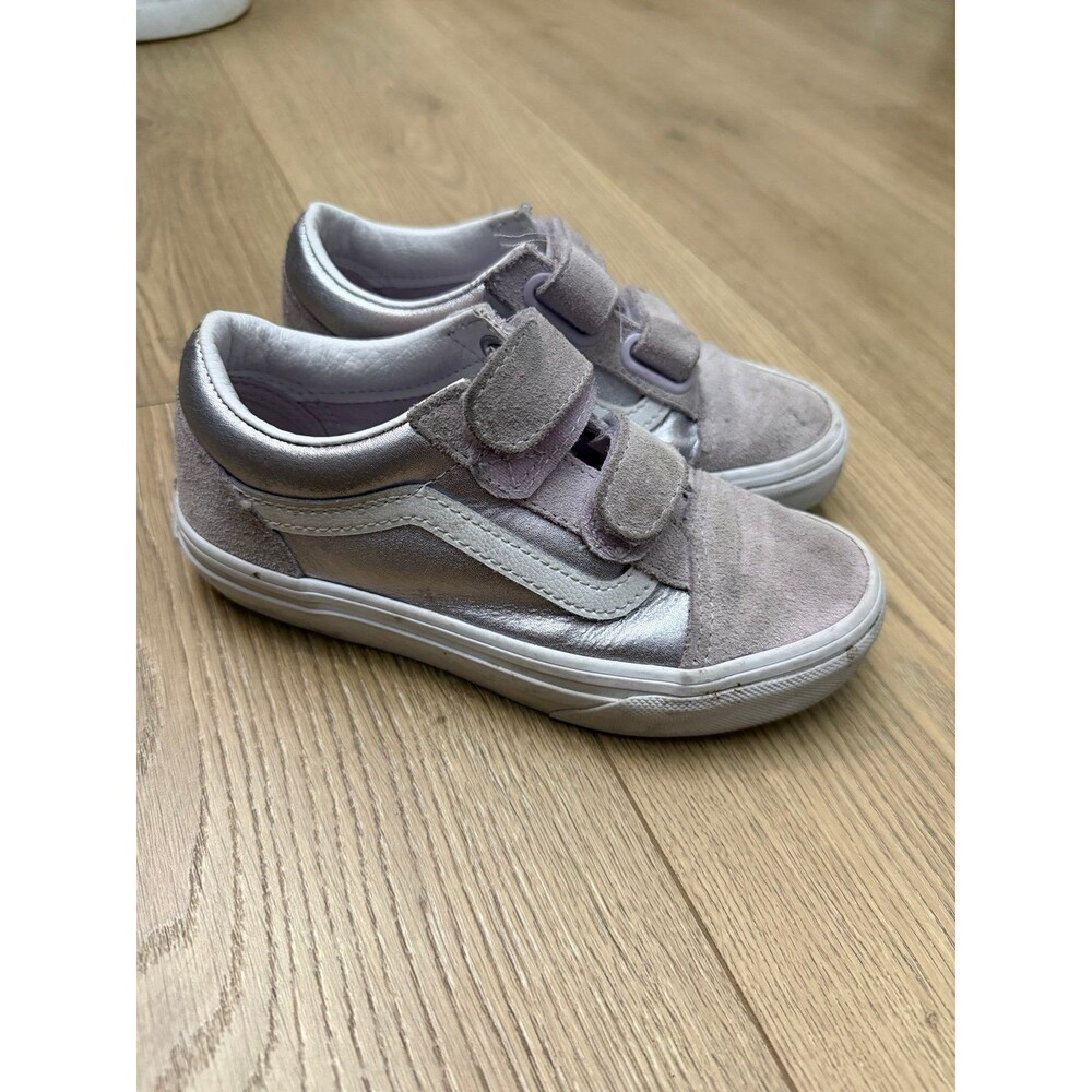 Vans old skool Velcro kids girls shoes size 12.5